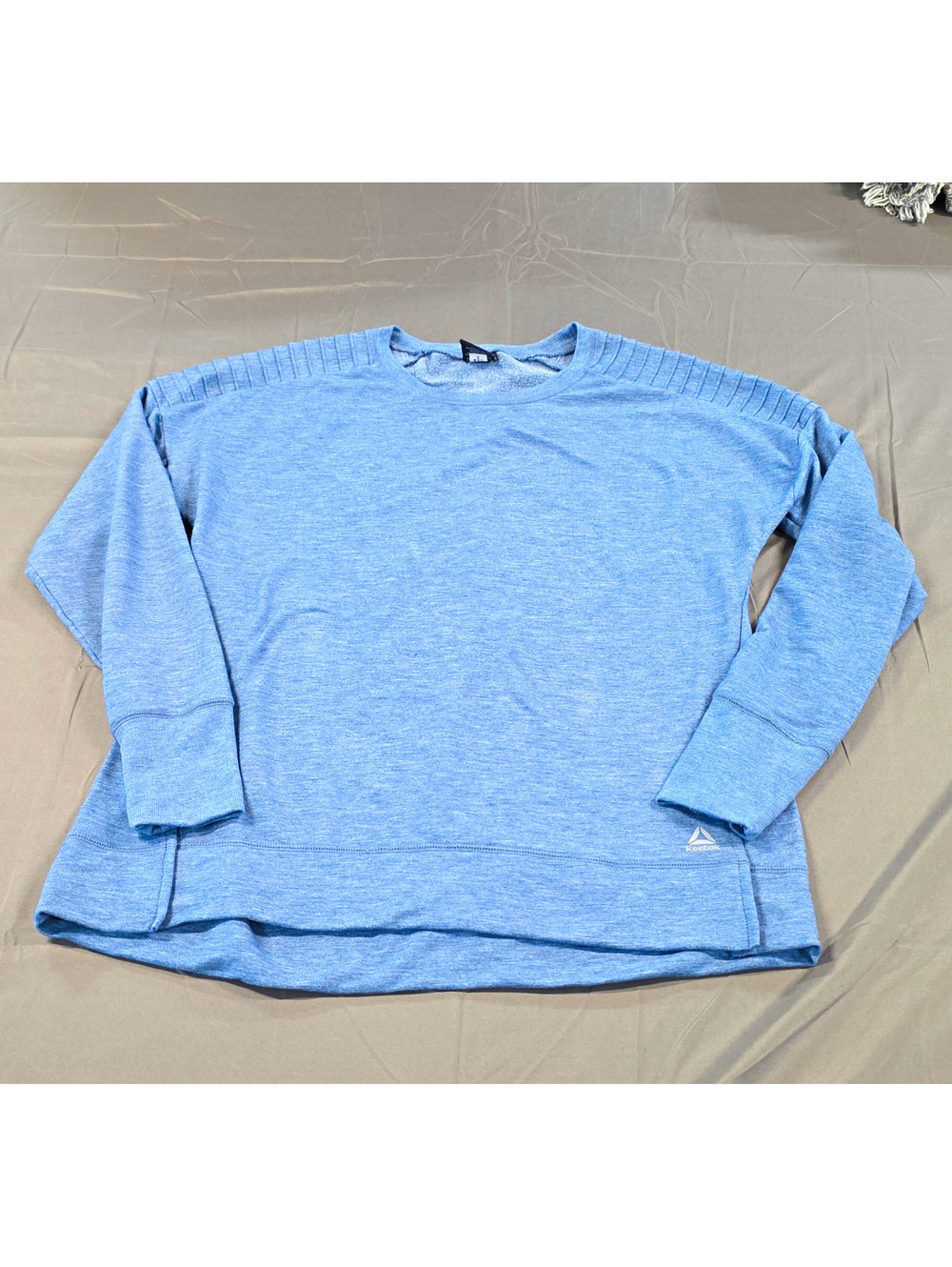 Reebok Women's Blue Crew Neck Pullover Top Long Sleeve  L